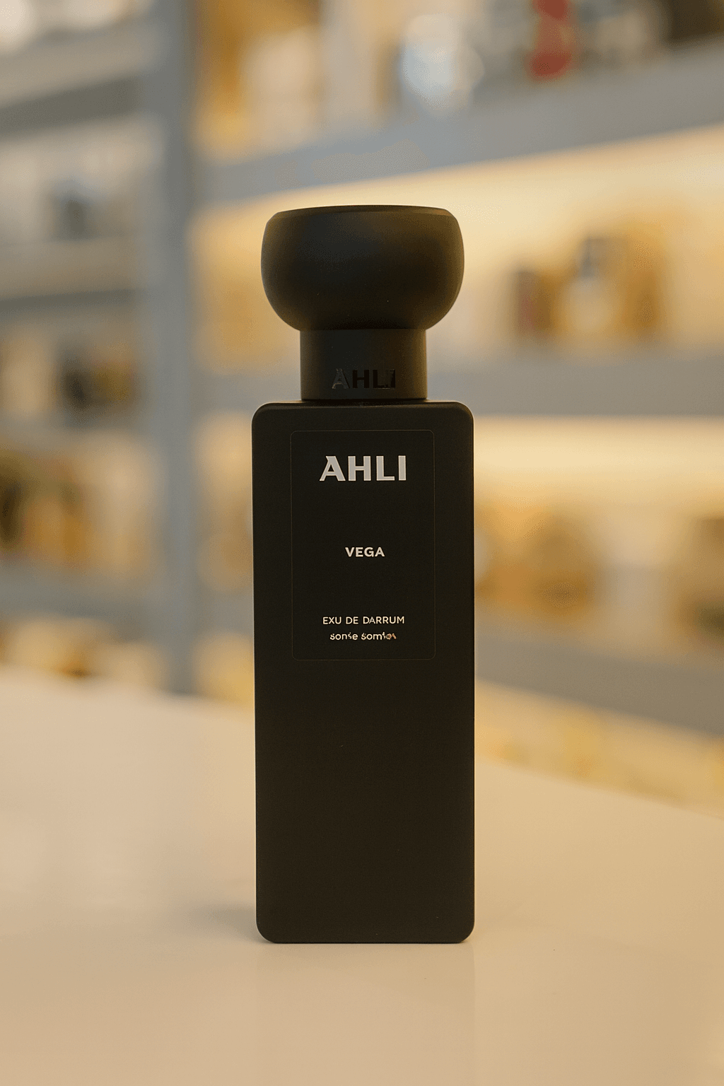 An elegant, modern perfume bottle for men.