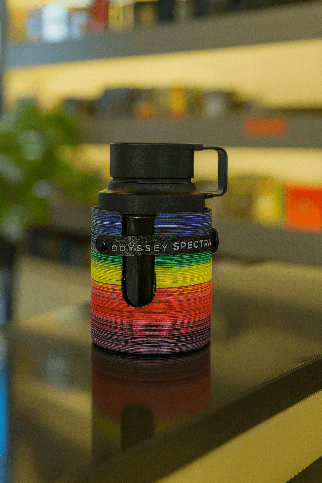 A bottle of Armaf Odyssey Spectra unisex perfume.