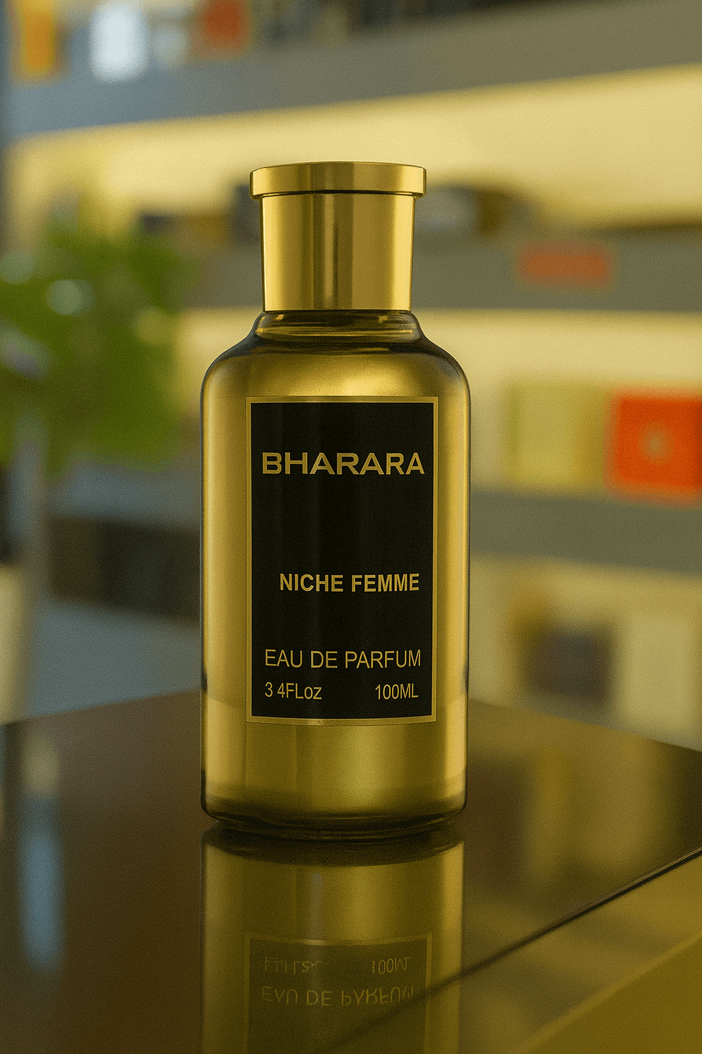 A bottle of Bharara Niche Femme unisex perfume.