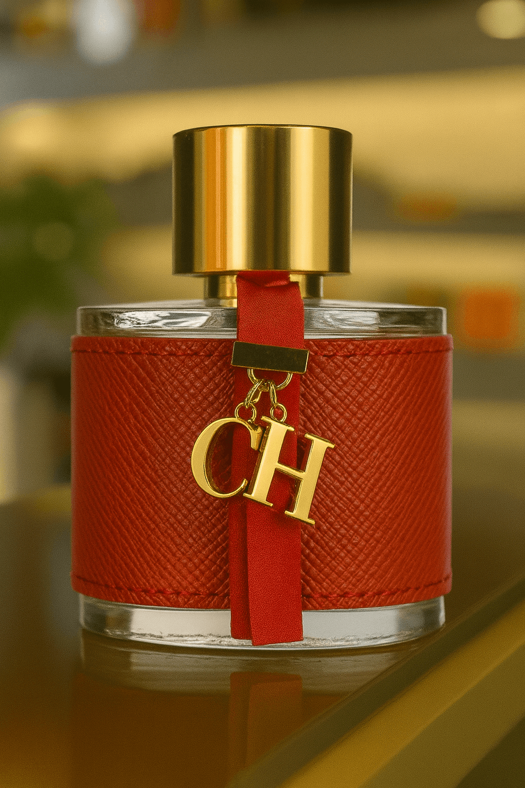 A bottle of Carolina Herrera CH Woman perfume for women.