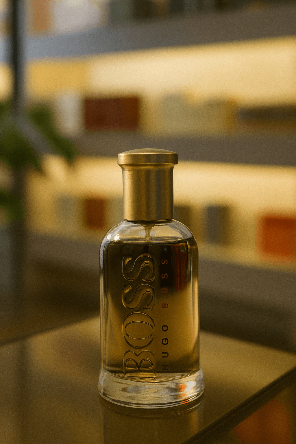 A bottle of Hugo Boss Boss Bottled perfume for men.
