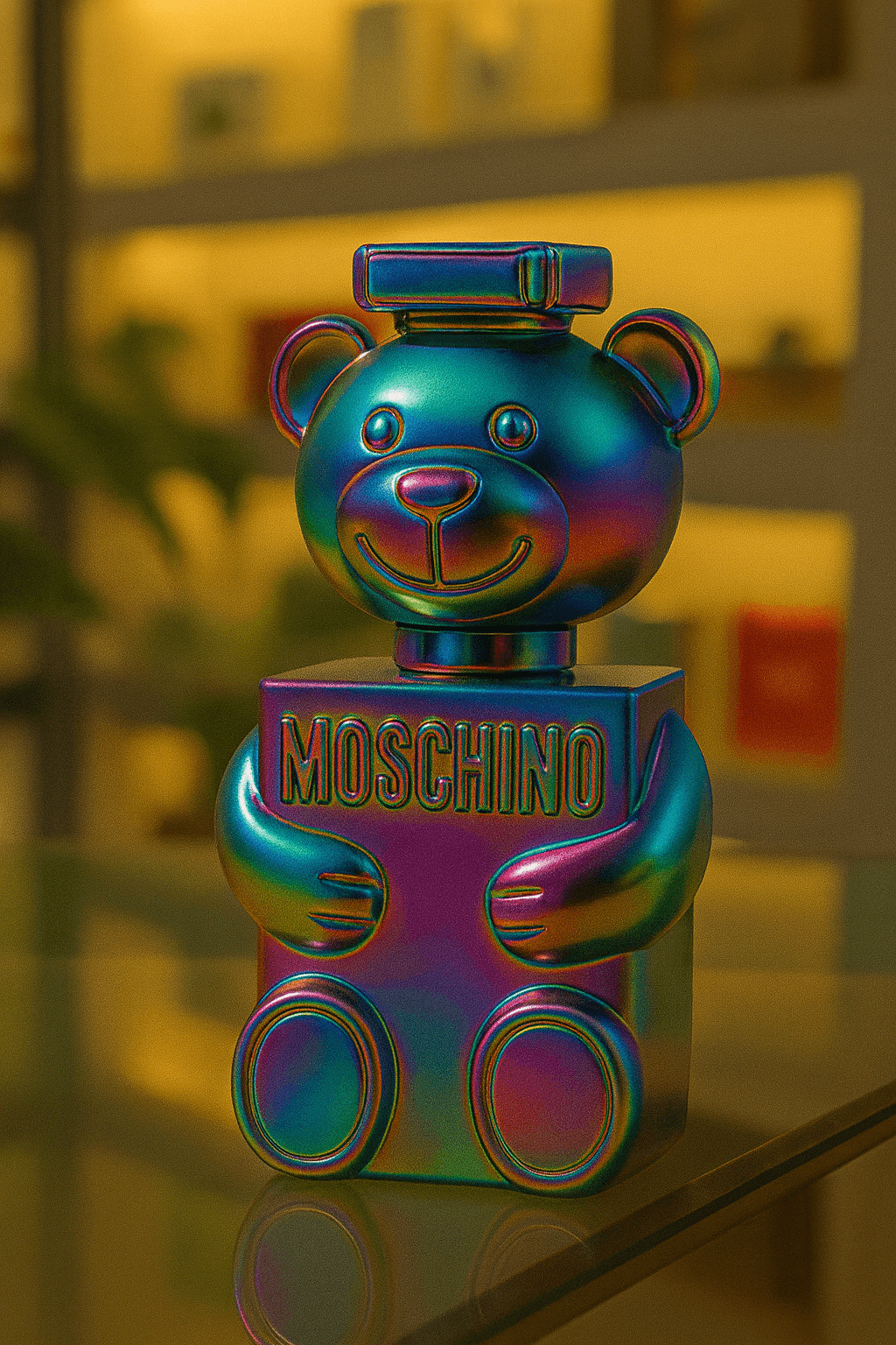 A bottle of Moschino Toy 2 Pearl unisex perfume.
