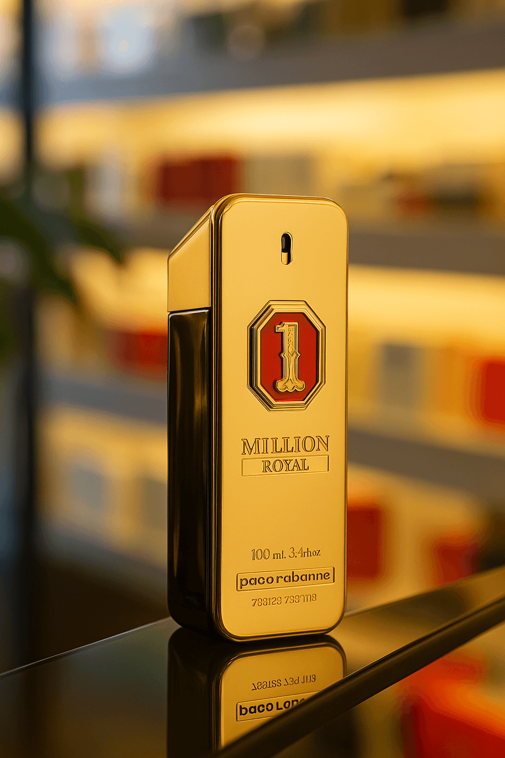 A bottle of Paco Rabanne 1 Million Royal perfume for men.